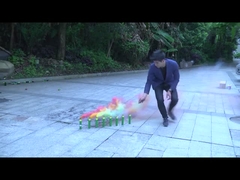 60S 色彩豊かな煙管 昼間の結婚式 煙の花火