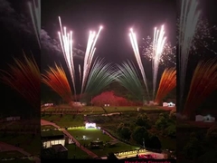 工場 卸売 プロフェッショナル ピロテクニック 日中の花火 ケーキ カラフルな煙のケーキ 花火