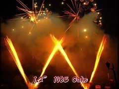 工場卸売 1.2 インチ 108 ショット W 形紙ケーキ 花火 1.3g Un0335 プロの金ケーキ