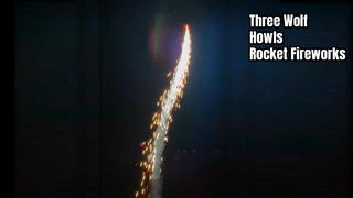 1インチ 小さなスカイショット ロケット花火 三匹のオオカミの遠吠え ロケットおもちゃの花火 花火