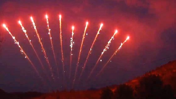 1.3g祝祭の単一の列の花火は火工術に10の打撃の中国の花火挨拶する