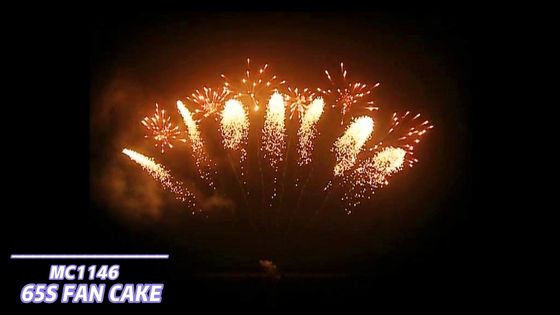 マンダリンの花火の火工術は65の打撃定形花火に送風する