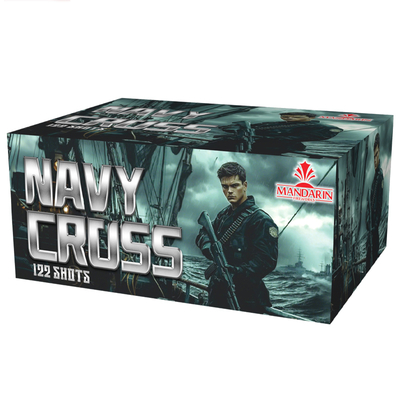 劉陽工場 122 ショット CE市場 NAVY CROSSケーキ花火 FAFBWL CE承認ケーキ花火 屋外 サルーツ  pirotechnics
