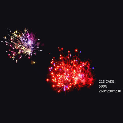 21結婚の祭典のためにPyrotechnic打撃500Gの消費者ケーキの花火の中国の卸し売り輸出